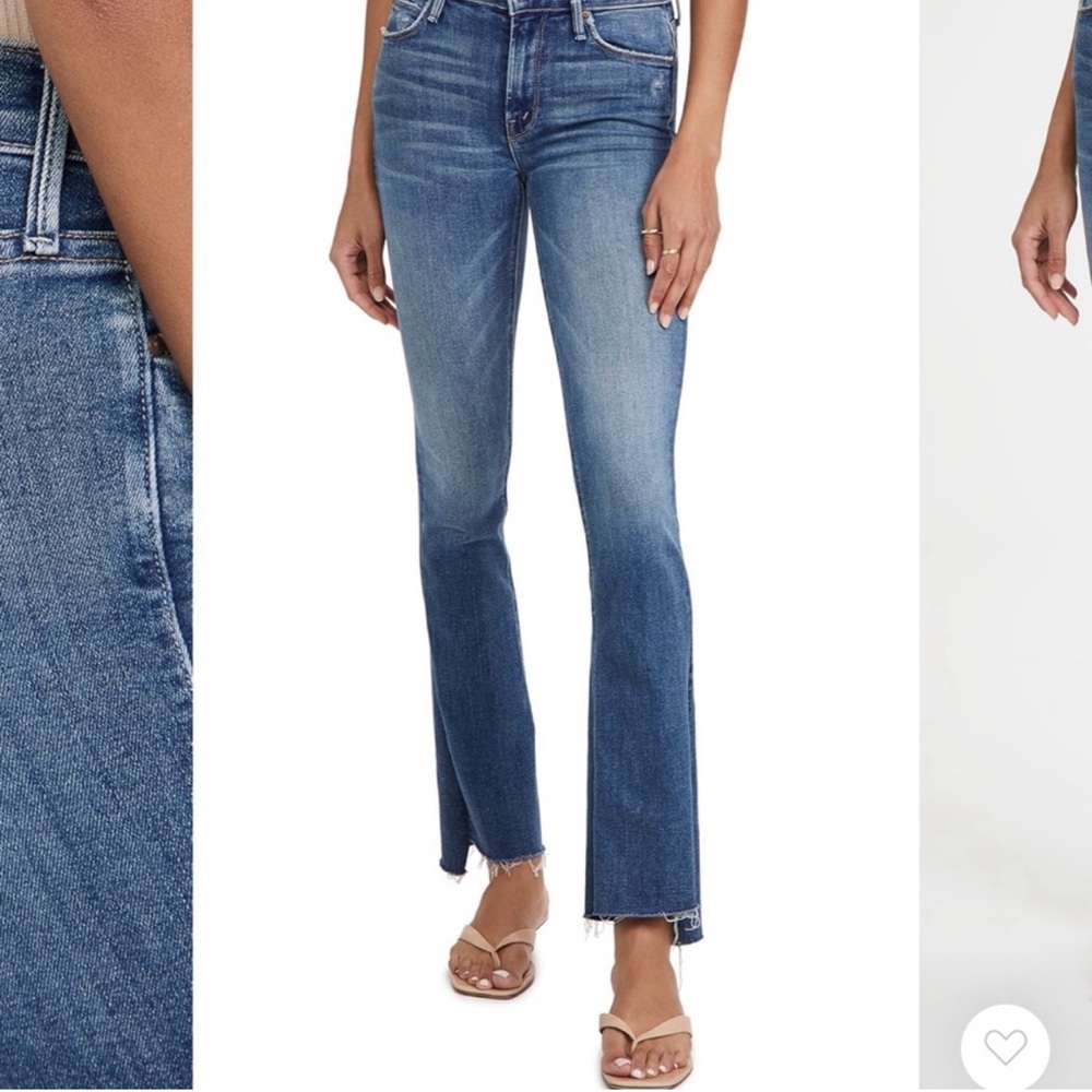 Mother The Runaway Step Fray Jeans In Leaps And Bounds